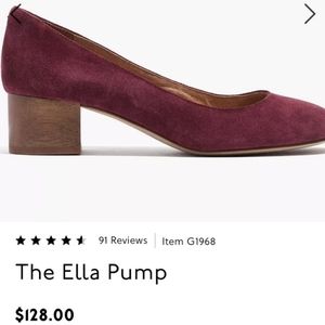 Madewell The Ella Pump suede burgundy